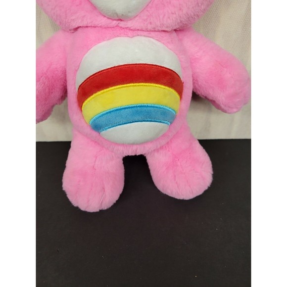 CARE BEARS Cheer Bear Pink Rainbow Large 17" Plush Toy Stuffed Animal Heart Paws - Picture 7 of 8